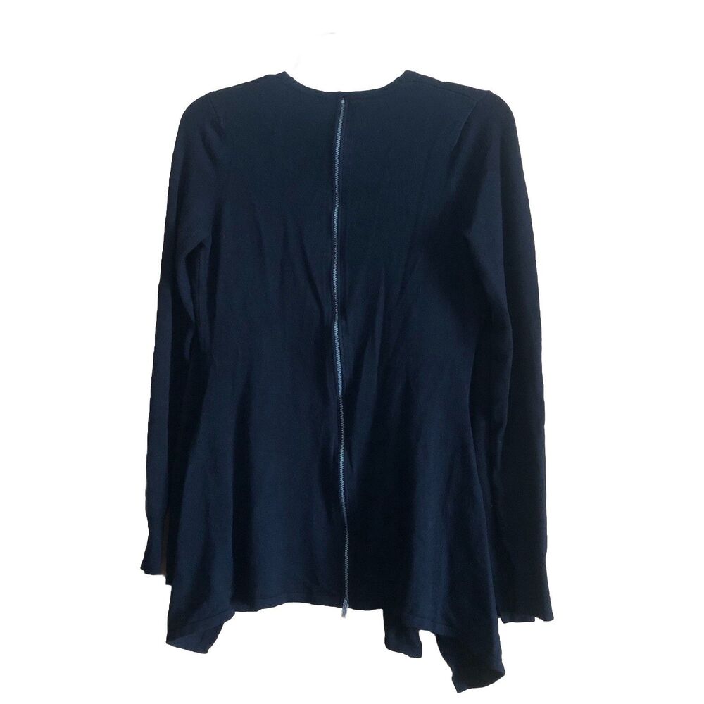 Fabletics Womens Black Open Front Draped Knit Car… - image 4